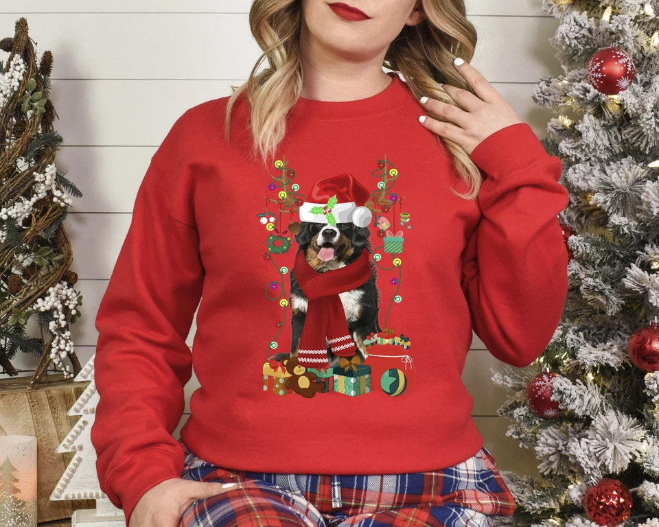 Weihnachtssweatshirt Berner Sennenhund Weihnachtspullover Pullover Tagesstrumpf