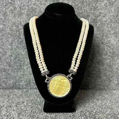 Collar colgante vintage Honora perlas de agua dulce plata esterlina madreperla Foto 1 de 4