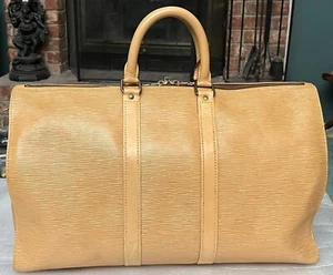 Louis Vuitton LV Keepall 45 Brown Epi Leather handbag Travel Duffle Bag - GREAT - Picture 1 of 21