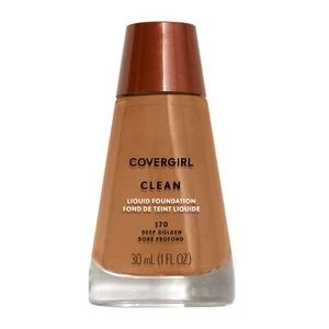 COVERGIRL Clean Liquid Foundation 170 Deep Golden 1 fl.oz. NEW  - Picture 1 of 6