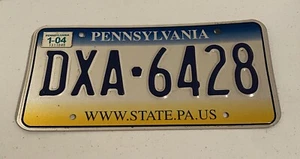 PENNSYLVANIA  Authentic License Plate  WWW.STATE.PA.US   PLATE # DXA-6428 - Picture 1 of 2