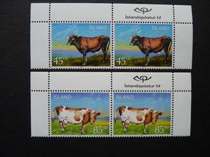 ICELAND. 2003. ICELANDIC CATTLE. SG 1042 - 1043. MNH MARGINAL PAIRS - Picture 1 of 1