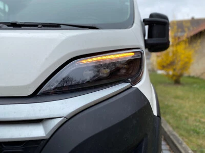 VOLL LED Scheinwerfer schwarz für Citroen Jumper 2014+ DYNAMISCHER BLINKER HALO - Bild 1 von 4