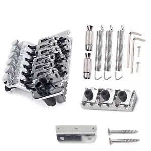 Double Locking Tremolo System Bridge for Floyd Rose Electric Guitar Parts Black - Picture 1 of 17