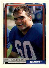 1992 Topps Football Card #708 Corey Widmer RC