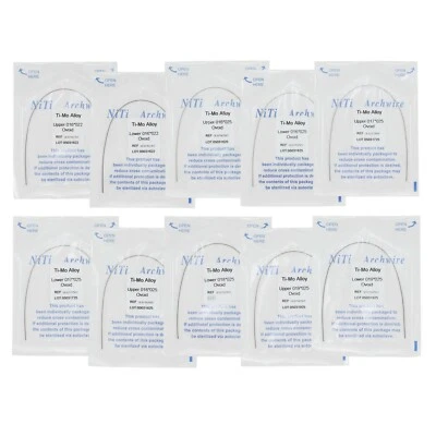 Fios de arco ortodônticos dentais de titânio liga de molibdênio Ti-Mo retangulares Ormco - Imagem 1 de 4