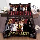 Guns N’ Roses Paradise City Show Quilt Duvet Cover Set King Bed Linen Bedspread