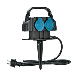 Flexi Power Profi  Aussen-Gartensteckdose mit 4 Steckdosen und 8m Kabel - Bild 1 von 2