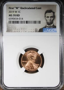 2019-W Lincoln Cent NGC MS70RD Perfect Grade Scarce Coin - Picture 1 of 2