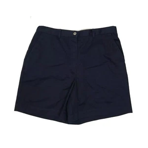 LIZ CLAIBORNE Solid All Dark Blue Shorts Womens Size 14P 14 Petite - Picture 1 of 4