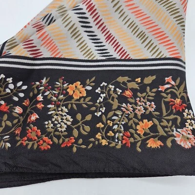 Vintage 100% Acetate Handkerchief Made in Italy Floral Geometric Print RN 34570 - Image 1 of 4