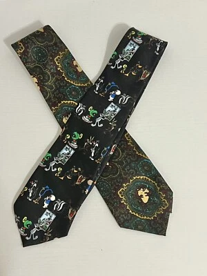 Винтажные мужские галстуки 1990-х Warner Brothers Looney Tunes лот из 2 марок Taz, Bugs - Изображение 1 из 4