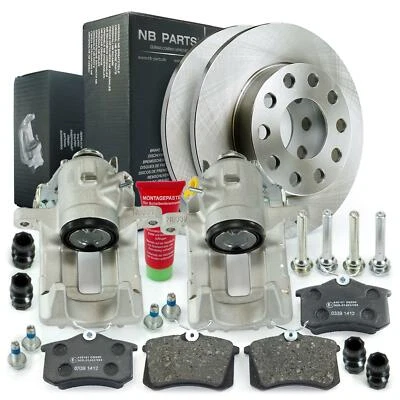 Rear Brake Calipers Brake Discs Brake Pads For Audi A4 B6 B7 Seat Exeo 3R - Image 1 of 4