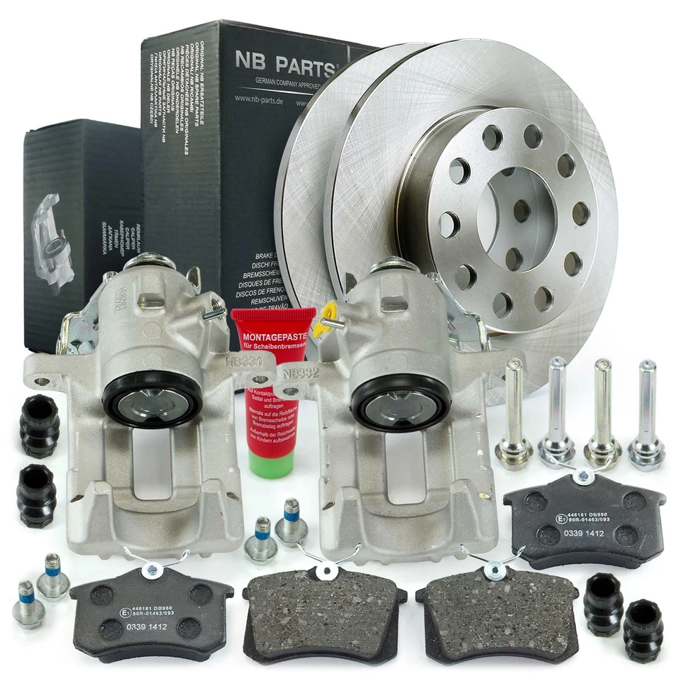 Rear Brake Calipers Brake Discs Brake Pads For Audi A4 B6 B7 Seat Exeo 3R - Image 1 of 4