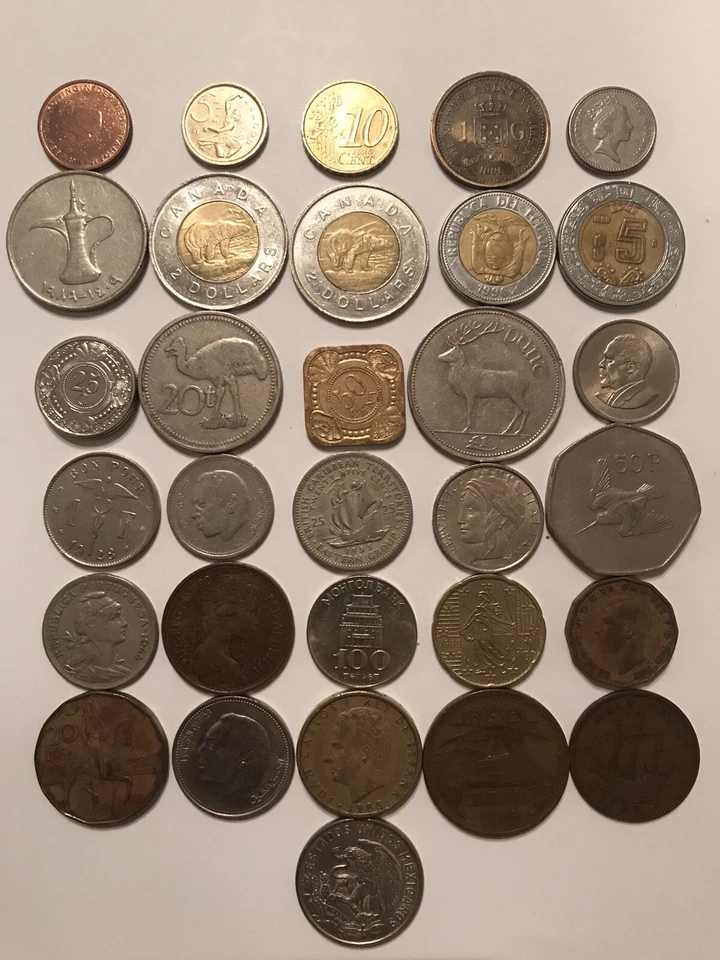 Lot of 32 Mixed Value World Coins **Best Assorted Mix! 1928 & Later - Image 1 of 1