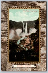 Twin Falls, Yoho Valley, Canadian Rockies BC Canada, Antique Postcard #2 - Picture 1 of 2