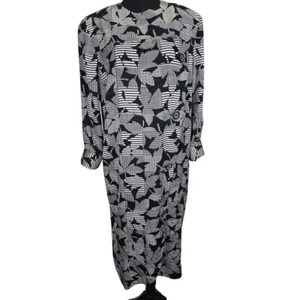 Vintage Adrianna Papell 100% Silk Womens Dress 10 Office Academia Houndstooth - Picture 1 of 9