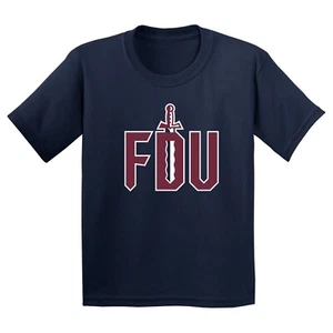 FDU Knights Primary Logo Youth T-Shirt - Navy - Picture 1 of 6