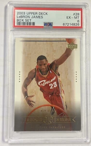 2003 Upper Deck Lebron James Box Set 28 LeBron James Rookie RC PSA 6 - Picture 1 of 2