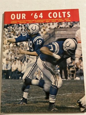 1964 BALTIMORE COLTS Yearbook OUR COLTS 86 Pages JOHNNY UNITAS Season Review  - Image 1 of 4