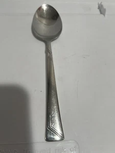 Ein Oneida Community ERA Edelstahl glänzend Geo Silberbesteck Besteck Servierlöffel - Bild 1 von 5