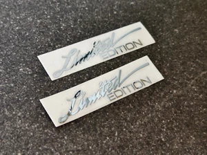 2x LIMITED EDITION Aufkleber 3D Silber Auto Motorrad Sticker Tuning JDM - Afbeelding 1 van 3