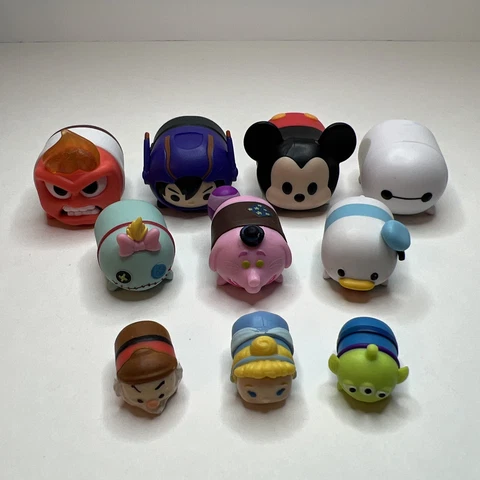 Disney Tsum Tsum Set Of 10 Anger, Mickey, Baymax, Hiro, Cinderella, Bingbong Cover