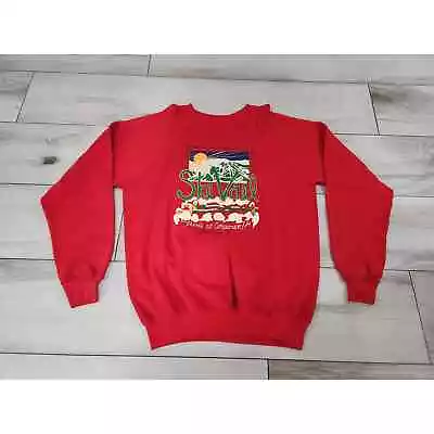 Suéter Vintage Rojo Ski Vail Gráfico Cuello Redondo Hanes XL Foto 1 de 4
