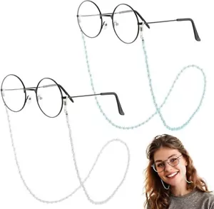 Eye Glasses Chain for Women 2 PCS Eyeglass Chains Holders around Neck Strap Styl - Picture 1 of 4