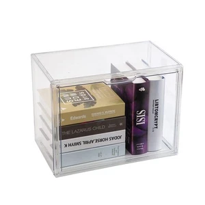 1PACK Clear Book Storage Organizer for Bookshelf, Plastic Stackable Book Disp... - Picture 1 of 7