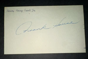 Tigres de los años 50: Frank House, firmado 3x5, fallecido en 2005 - Imagen 1 de 2