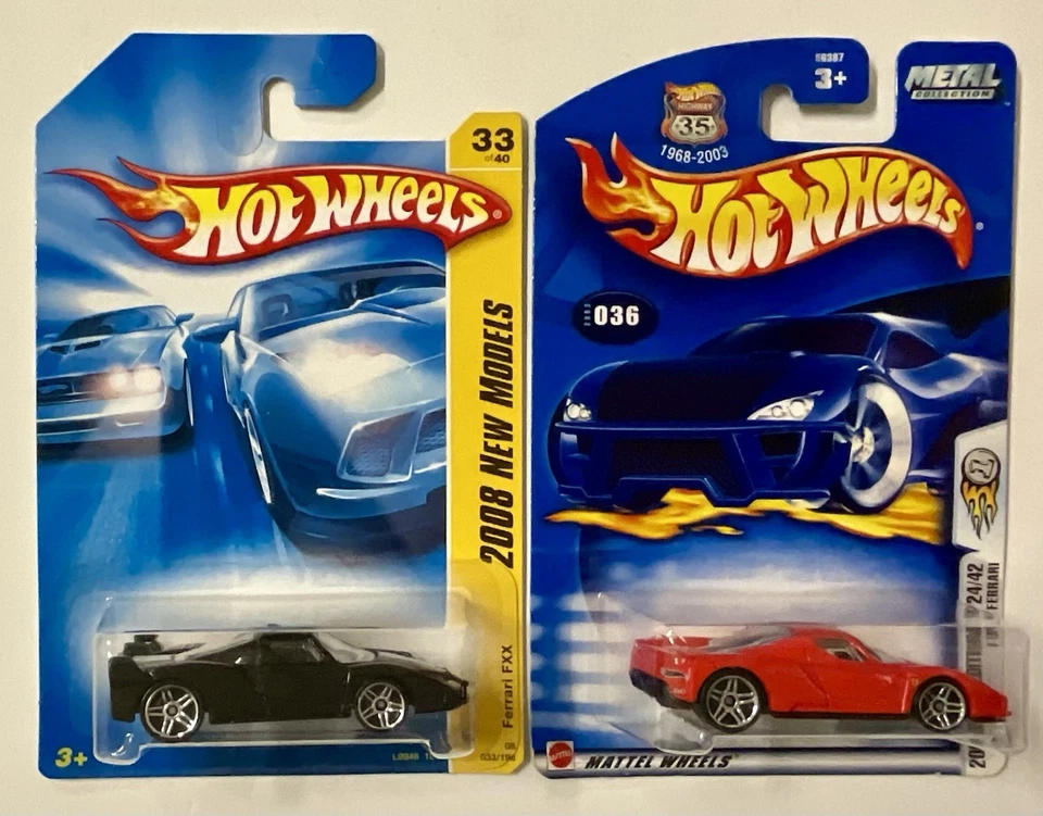 HOT WHEELS NEGRO FERRARIFXX #33/40 Y ROJO ENZO FERRARI 2002#036 - LOTE DE 2 Foto 1 de 1