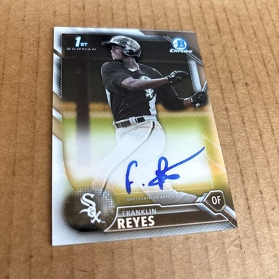 2016 Bowman Chrome AUTO ROOKIE 1st Franklin Reyes #BCAP-FR White Sox Card (f3) - Image 1 of 2
