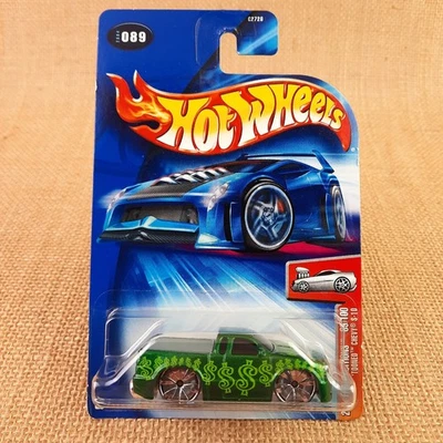 2004 Hot Wheels #089 'Tooned Chevy S-10 Metalflake Green First Editions BLING - Image 1 of 4