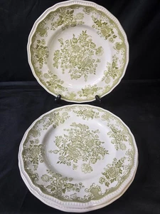 Kensington Staffordshire Balmoral Green Dinner Plates Set of 4 - Picture 1 of 3