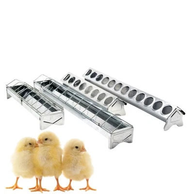 Geflügel Futter Trog Freß Loch Gitter Küken Behälter Rinne Metall Verzinkt 30 50 - Bild 1 von 4