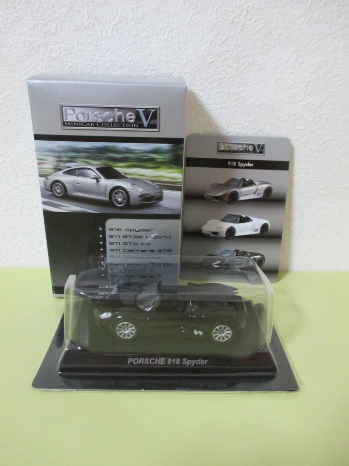 Porsche Minicar Collection V 5 918 Spyder negro Kyosho 1/64 Foto 1 de 1