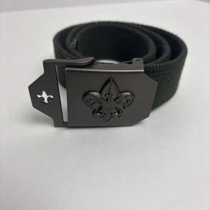 Boy Scouts of America Kid Small Medium Uniform Web Belt Green Logo Buckle 64032 - Picture 1 of 8