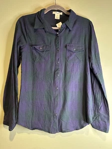 NWT Passport Women’s M Lightweight Plaid flannel shirt outdoor cozy comfy fall - Picture 1 of 3