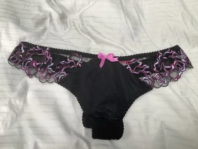 Tanga de encaje ornamentado Carmen By Curvy Kate negra talla 12 nueva con etiquetas Foto 1 de 3