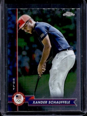 2024 Topps Chrome US Olympics Xander Schauffele #50 USA - Image 1 of 2