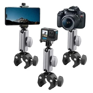 Camera Mount Clamp Super Clamp Pole Mount for Phon, Gopro Hero 13 Hero 12 11 - Picture 1 of 7