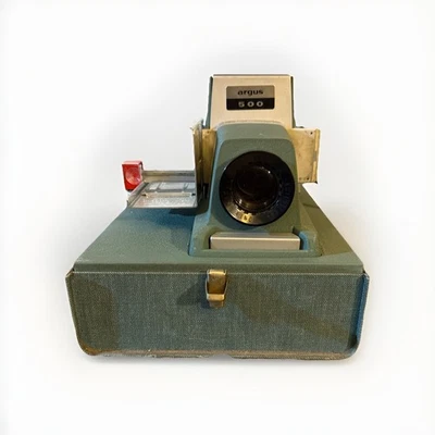 Proyector de diapositivas portátil Argus 500 vintage en funcionamiento con estuche. LEER DESCRIPCIÓN! Foto 1 de 4