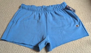 Neu mit Etikett Champion Damen Large blau Baumwollmischung Shorts mit Kordelzug 24 - Bild 1 von 8