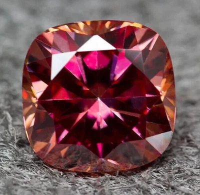 3.0 Ct Pink Lab Grown Diamond VVS1 Cushion Cut Loose Gemstone for Fine Jewelry - Image 1 of 3