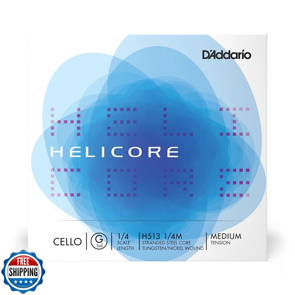 D'Addario Helicore Cello Single G String, 1/4 Scale, Medium Tension - Image 1 of 1