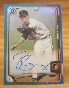 2015 Bowman Chrome Prospect Autographs Blue Refractors/150 Tim Berry Baltimore O - Picture 1 of 3