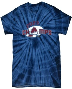 Tie-Dye Colorado Avalanche Stanley Cup Champions Champs T-Shirt - Picture 1 of 2