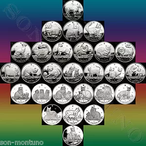 ISLE OF MAN CAT COINS - Your Choice ANY YEAR Copper Nickel CuNi 1 Crown 1988-Now - Picture 1 of 58