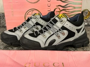 Gucci Flashtrek Silver and Black Men's Size 6 SPB-SAL (344553) - Picture 1 of 9